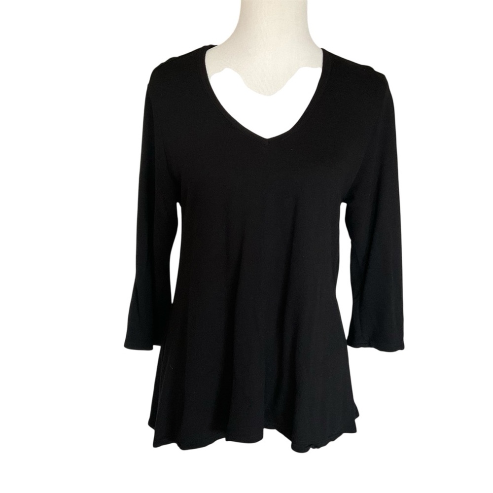 Fresh Produce Black Top 3/4 Sleeves S
